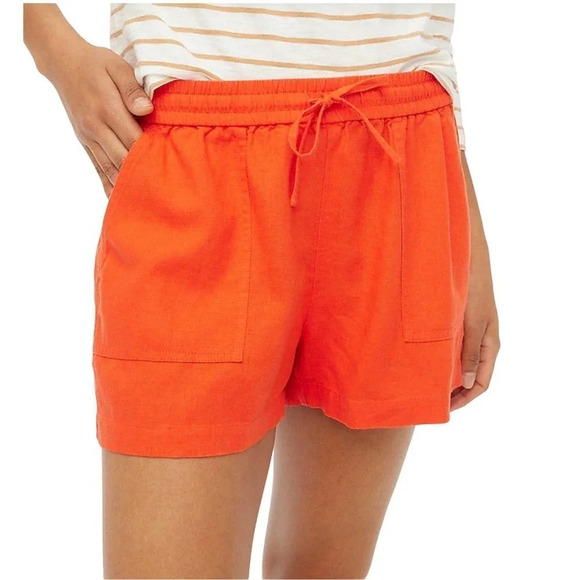 J crew Linen-blend drawstring short - Picture 2 of 8